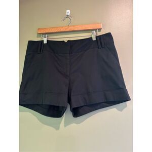 Express 14 Black Folded Hem cotton dress shorts with side pockets